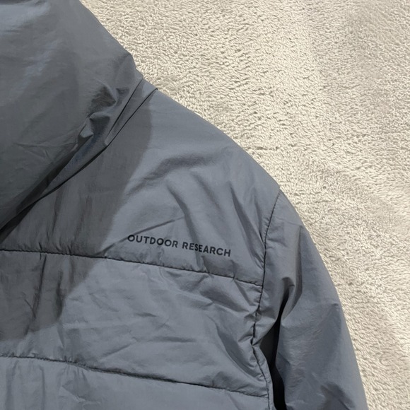 Outdoor Research Mens XL Shadow Insulated Hoodie Puffer Jacket Zip Quilted Blue - Picture 8 of 14